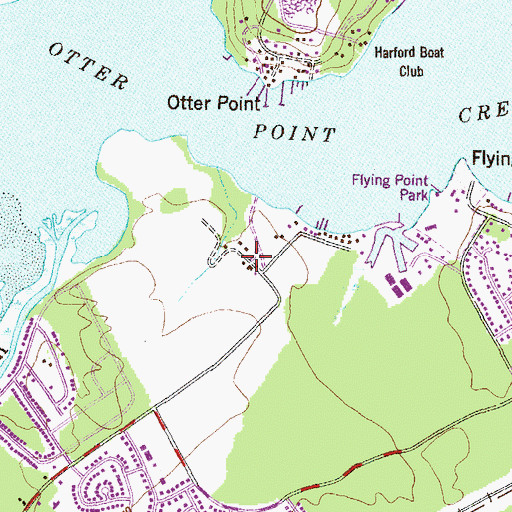 Topographic Map of Rivershore, MD