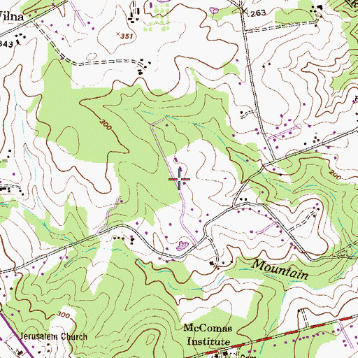 Topographic Map of Stockton Green, MD