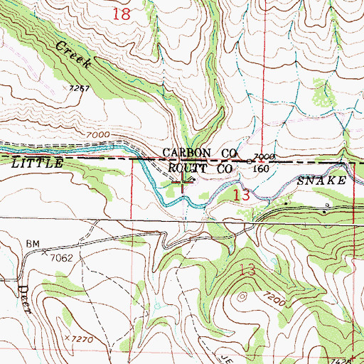 Topographic Map of Cherry Draw, CO