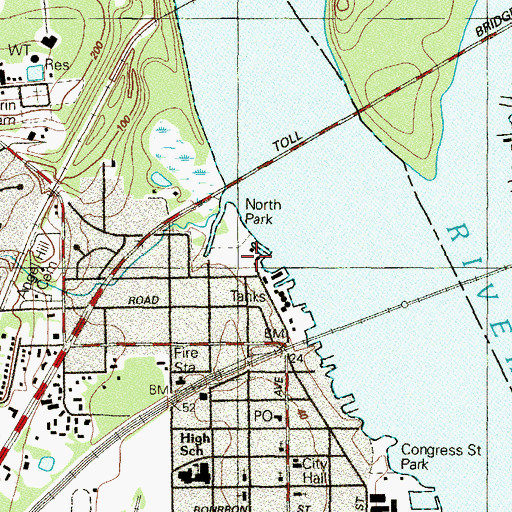 Topographic Map of Susquehanna Museum of Havre De Grace, MD