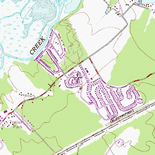 Topographic Map of The Timbers, MD