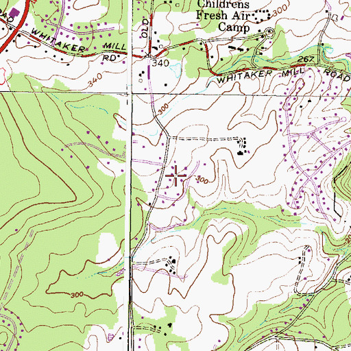 Topographic Map of Twin Brook Estates, MD