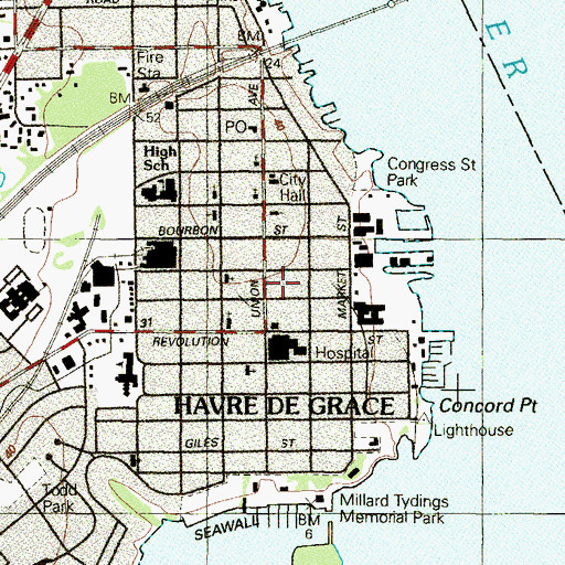 Topographic Map of Union Medical Clinic, MD