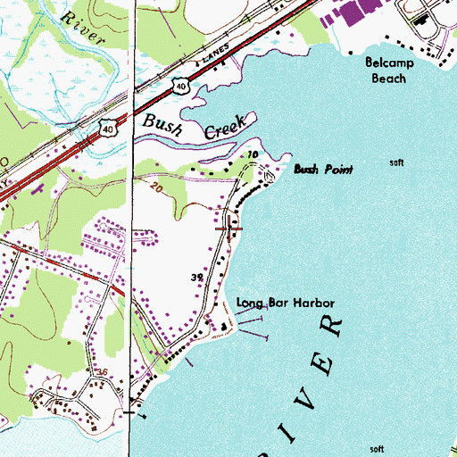 Topographic Map of Wildwood, MD