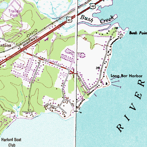 Topographic Map of William Longley Park, MD