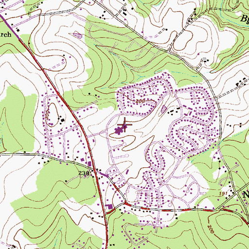 Topographic Map of William S James Elementary School, MD