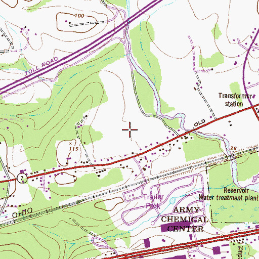 Topographic Map of Winters Run Industrial Park, MD