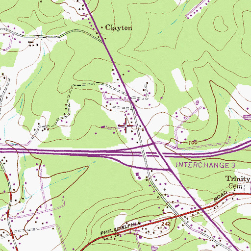 Topographic Map of Woodlea, MD