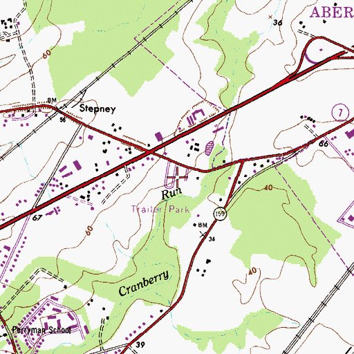 Topographic Map of Wrights Trailer Village, MD