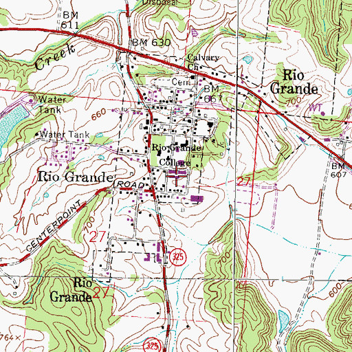 Topographic Map of Boyd Hall, OH