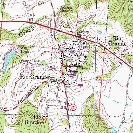 Topographic Map of Fine and Performing Arts Center, OH