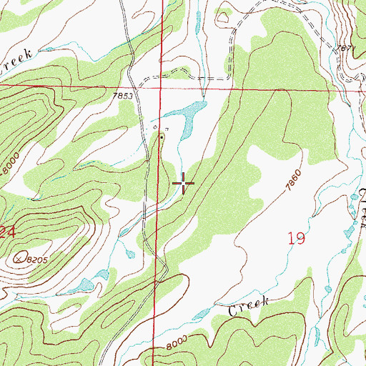 Topographic Map of Smith Creek, CO