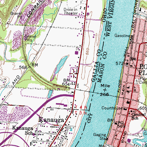 Topographic Map of Gilmore Heights, OH