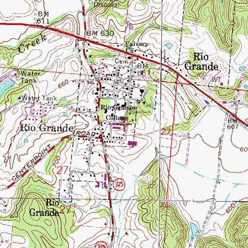 Topographic Map of Holzer Hall, OH