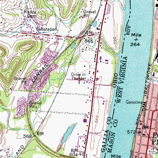 Topographic Map of Iva Dale Subdivision, OH
