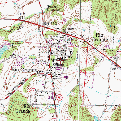 Topographic Map of Jeanette Albiez Davis Library, OH