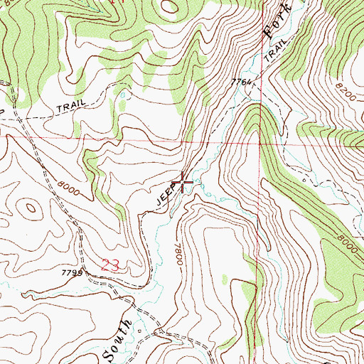 Topographic Map of Oliver Creek, CO