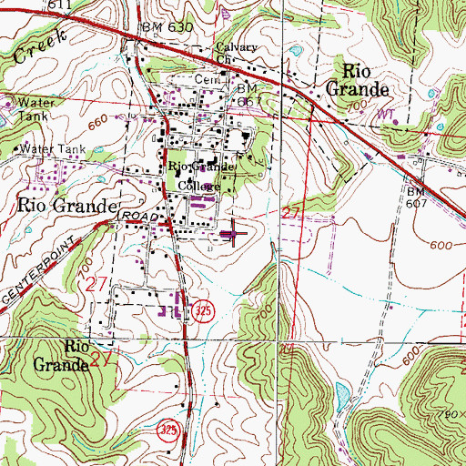 Topographic Map of Paul R Lyne Physical Education Center, OH