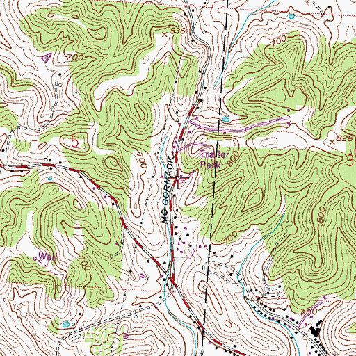 Topographic Map of Preston Subdivision, OH