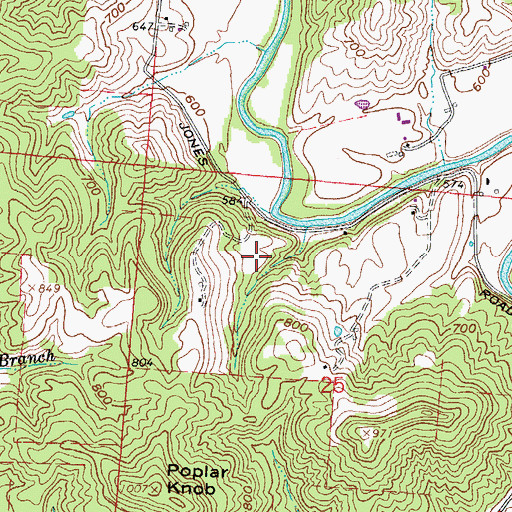 Topographic Map of Raccoon Creek County Park, OH