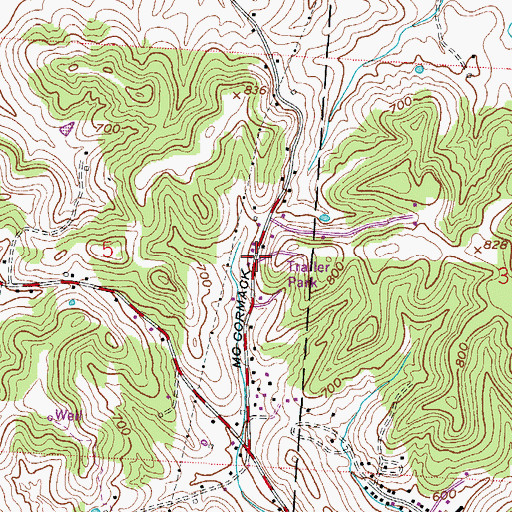 Topographic Map of Spring Dale Subdivision, OH