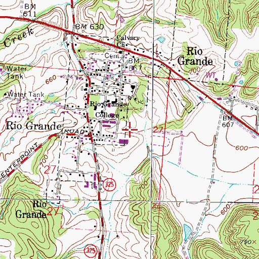 Topographic Map of Stanley L Evans Athletic and Recreation Field, OH