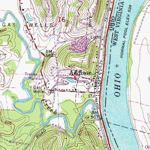 Topographic Map of Tara Estates, OH