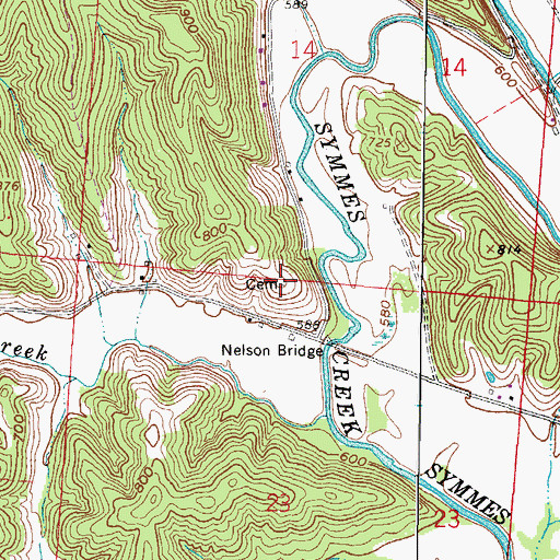 Topographic Map of Nelson Cemetery, OH