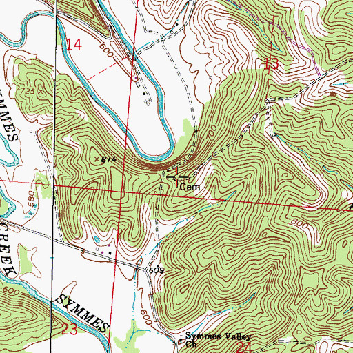 Topographic Map of Rankin Cemetery, OH