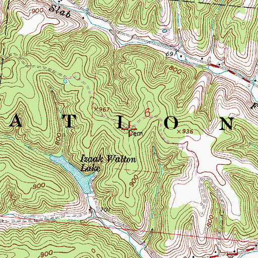 Topographic Map of Stewart-Werner Cemetery, OH