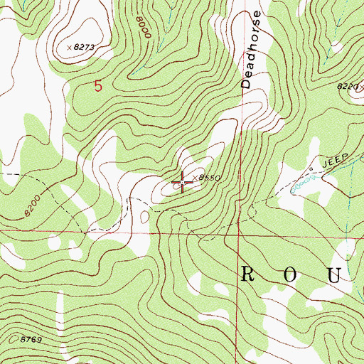 Topographic Map of Deadhorse Ridge, CO