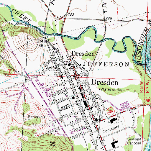 Topographic Map of Longaberger Museum, OH