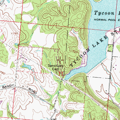 Topographic Map of Edoma Trail Subdivision, OH