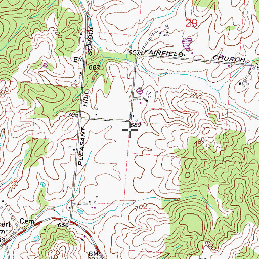 Topographic Map of Hideaway Acres, OH