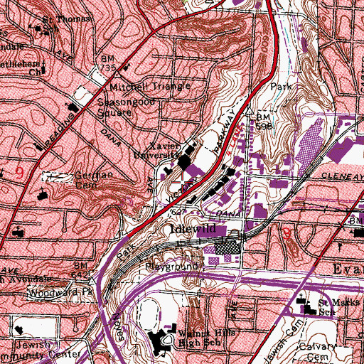 Topographic Map of Corcoran Field, OH