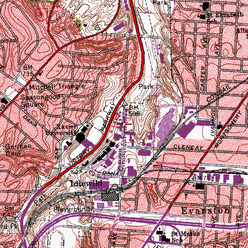Topographic Map of Romero International Center, OH