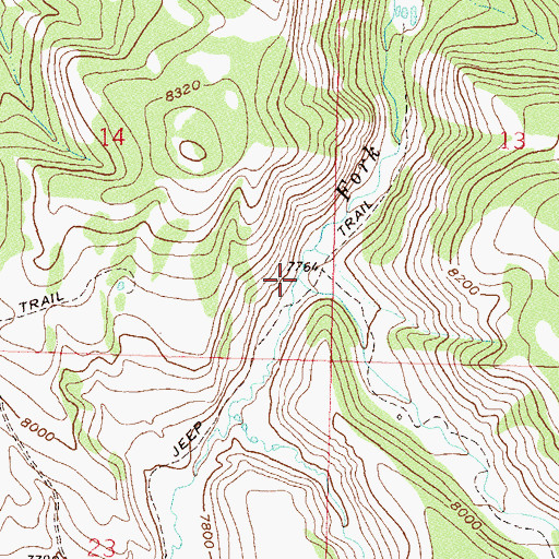 Topographic Map of Johnson Creek, CO