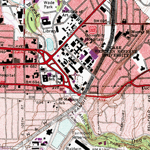 Topographic Map of Bingham Engineering Building, OH