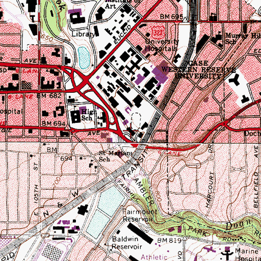 Topographic Map of Emerson Building, OH