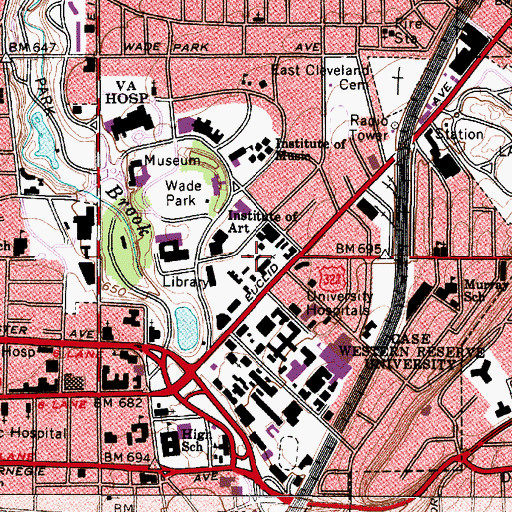 Topographic Map of Haydn Hall, OH