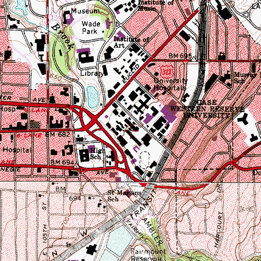 Topographic Map of Morley Chemistry Laboratory, OH