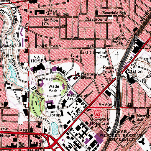 Topographic Map of Stone Dining Hall, OH
