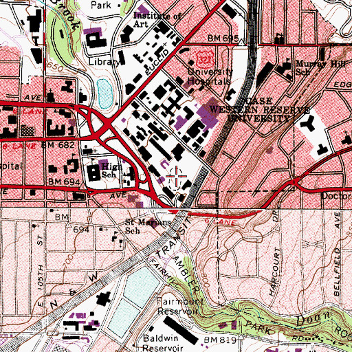 Topographic Map of Van Horn Field, OH