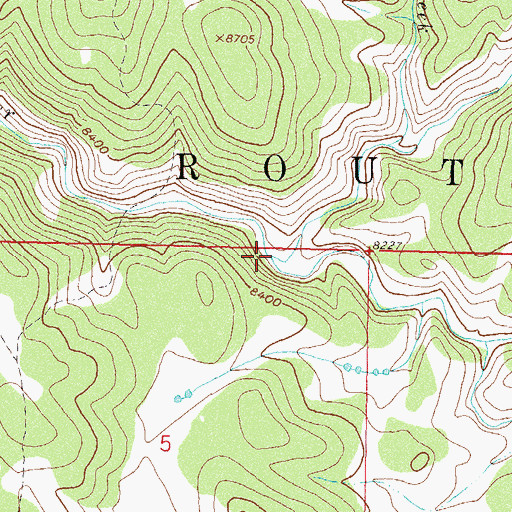 Topographic Map of Whiskey Creek, CO