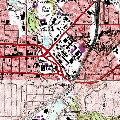 Topographic Map of Wickenden Building, OH