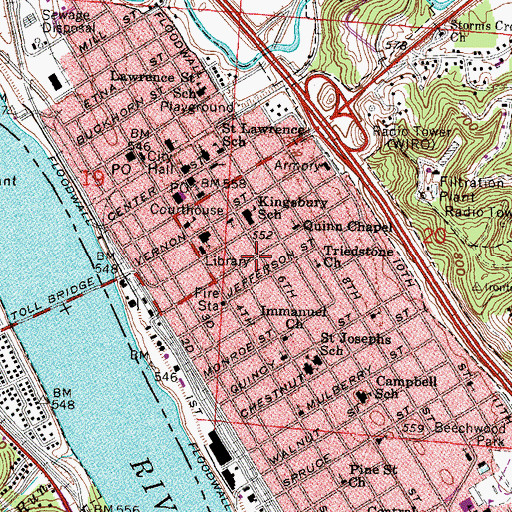 Topographic Map of Lawrence County Museum, OH