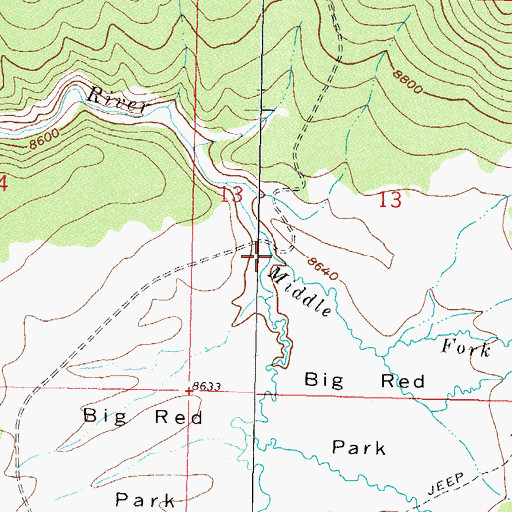 Topographic Map of Silver City Creek, CO