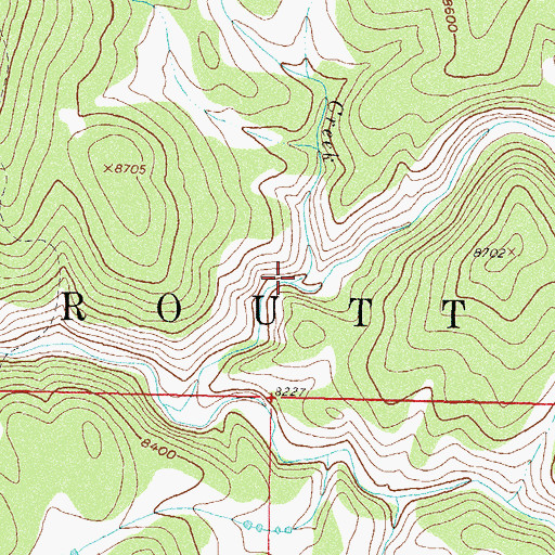 Topographic Map of Pioneer Creek, CO