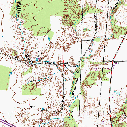 Topographic Map of Bingamon Cemetery, OH