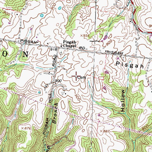 Topographic Map of Hill Family Cemetery, OH